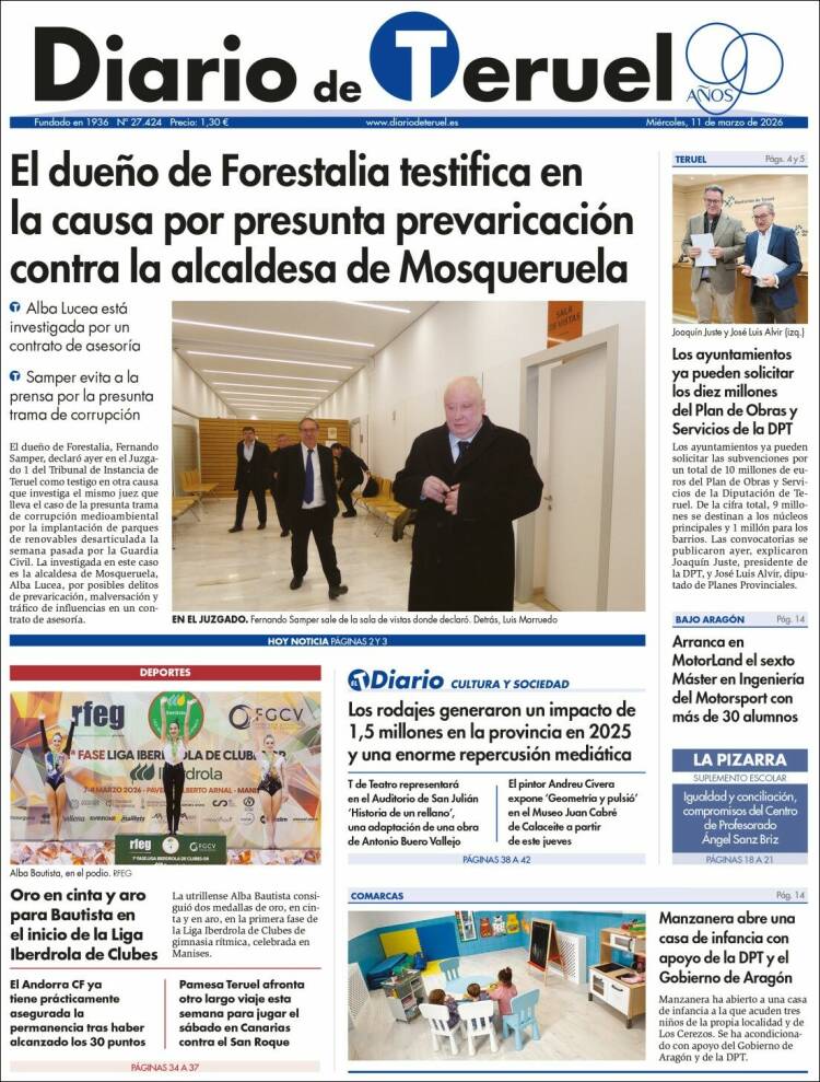 Portada de Diario de Teruel (Espagne)