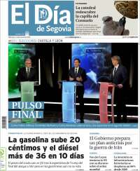Portada de El Día de Segovia (Espagne)