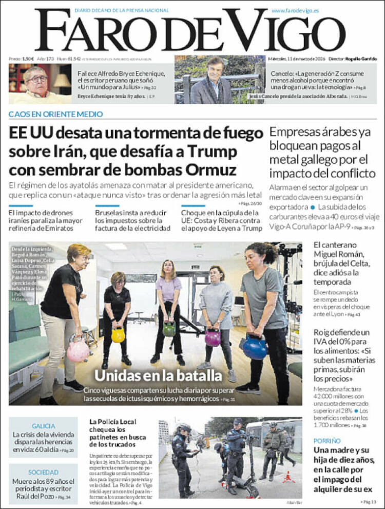 Portada de Faro de Vigo (Espagne)