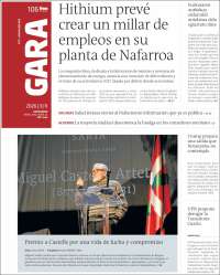 Portada de Gara (Espagne)