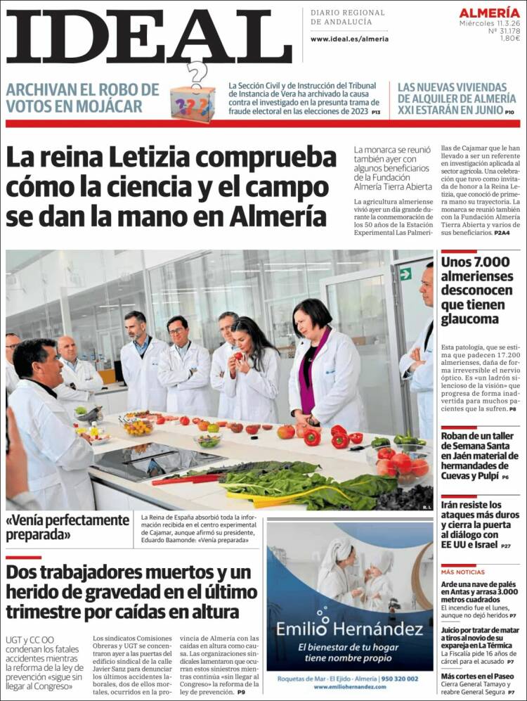 Portada de Ideal Almeria (Espagne)