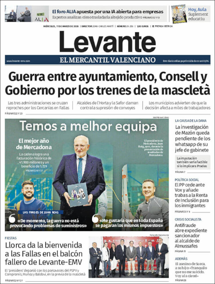 Portada de Levante (Espagne)
