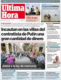 Portada de Última Hora (Espagne)