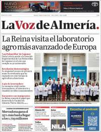 Portada de La Voz de Almería (Espagne)