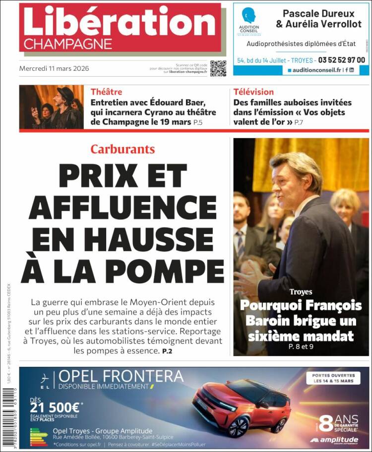 Portada de Libération Champagne (France)