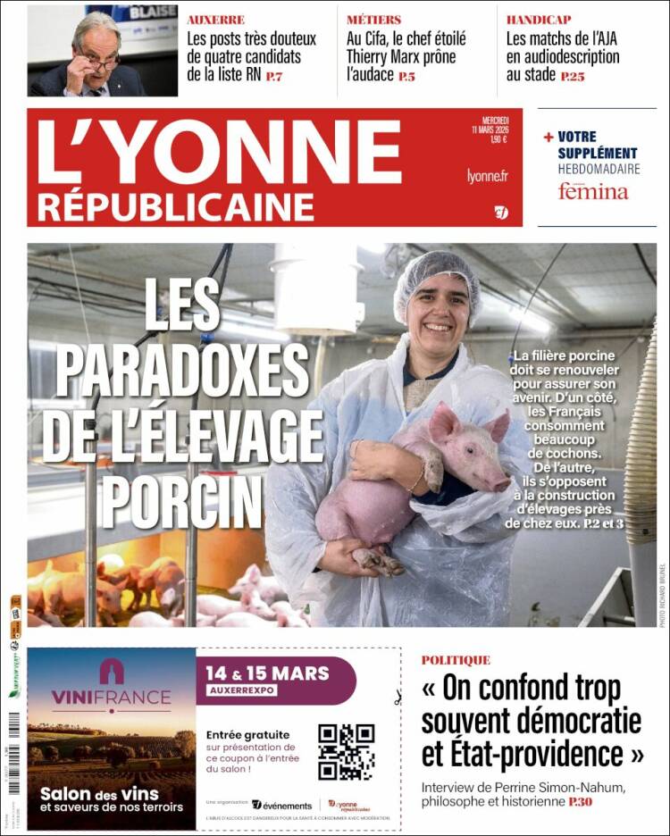 Portada de L'Yonne-Républicaine (France)
