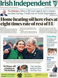 Portada de Irish Independent (Irlande)