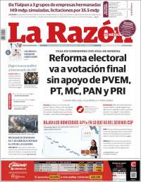 Portada de La Razón (Mexique)
