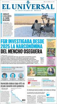 Portada de El Universal (Mexique)