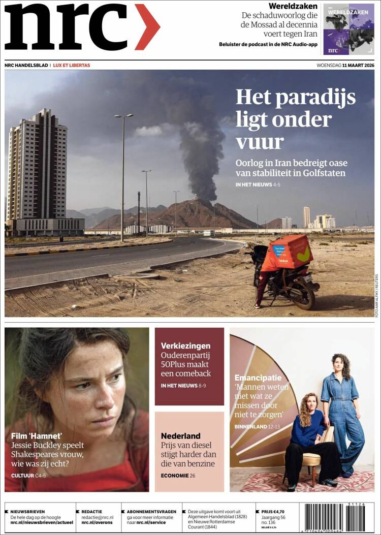 Portada de NRC Handelsblad (Pays-Bas)