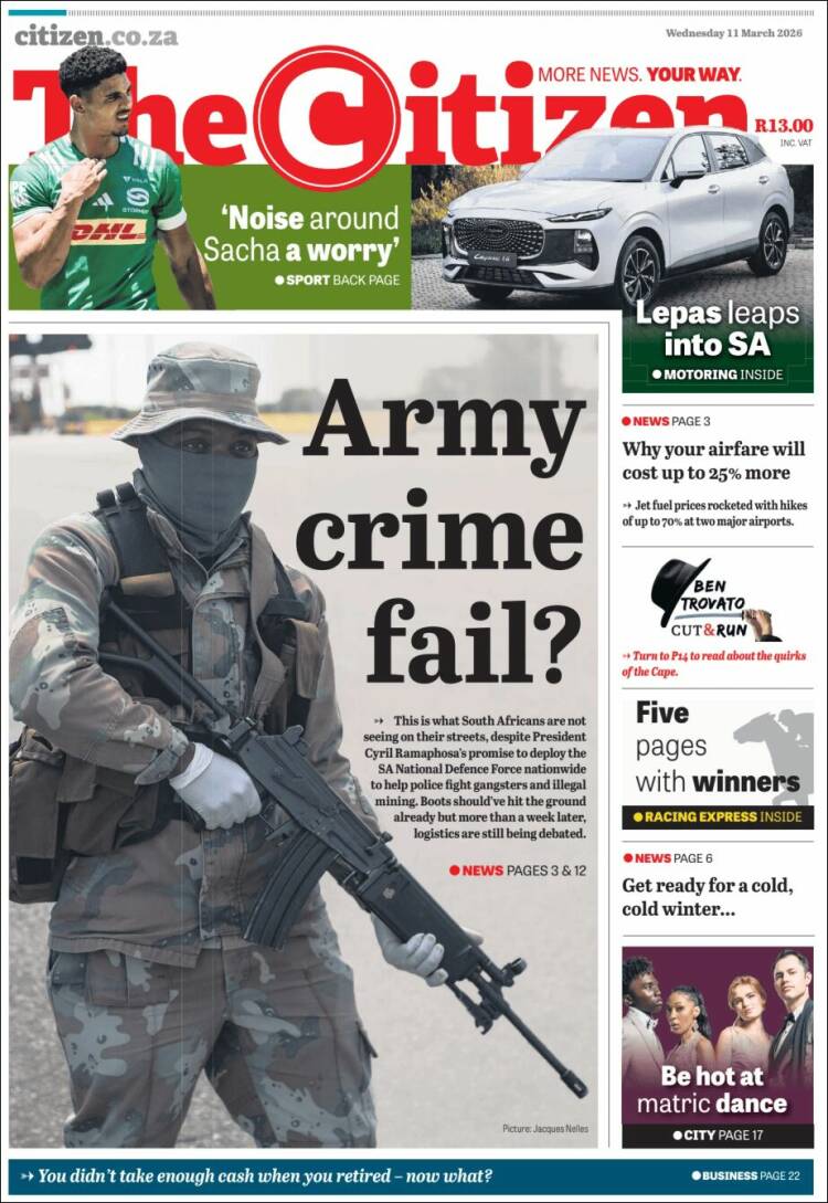 Portada de The Citizen (Afrique du Sud)