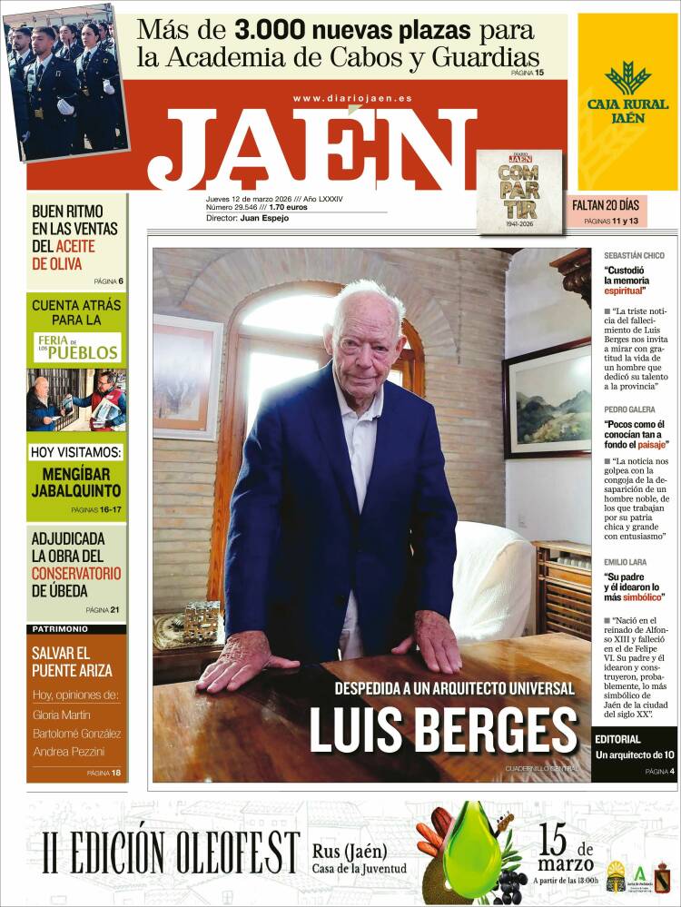 Portada de Diario Jaén (Espagne)