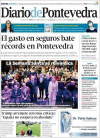 Portada de Diario de Pontevedra (Espagne)