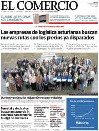 Portada de El Comercio - Gijón (Espagne)