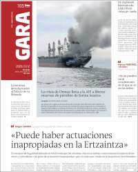 Portada de Gara (Espagne)