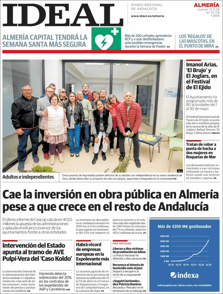 Portada de Ideal Almeria (Espagne)