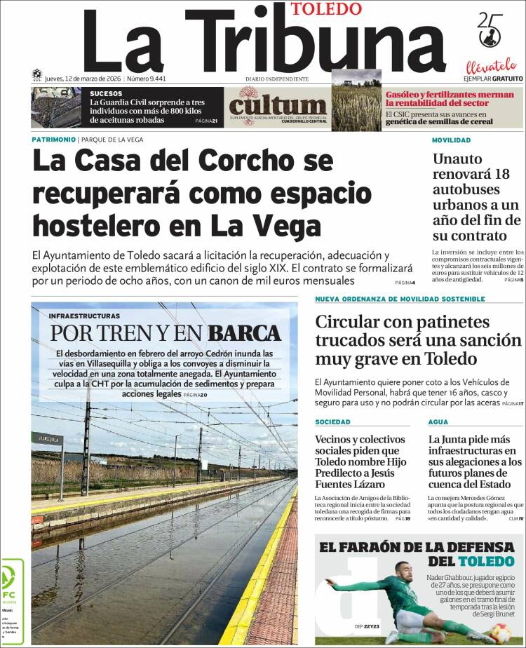 Portada de La Tribuna de Toledo (Espagne)
