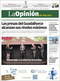 Portada de La Opinión de Málaga (Espagne)