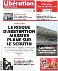 Portada de Libération Champagne (France)