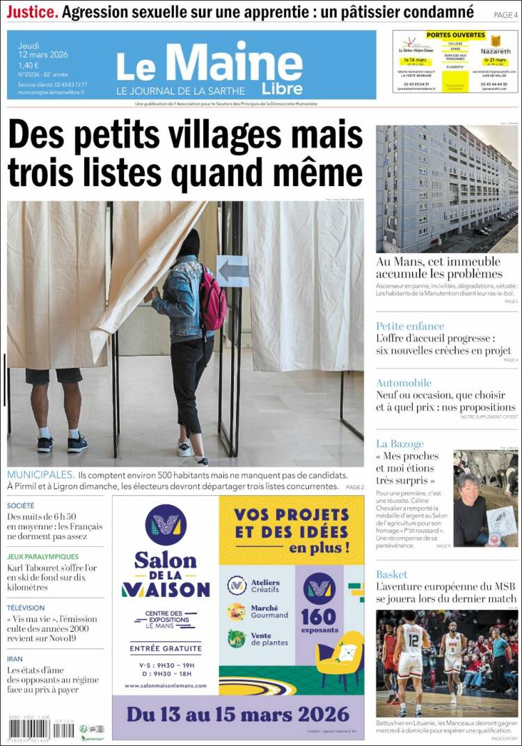 Portada de Le Maine Libre (France)