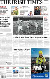 Portada de Irish Times (Irlande)