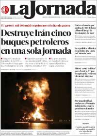 Portada de La Jornada (Mexique)