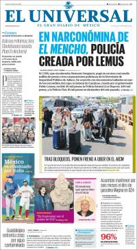 Portada de El Universal (Mexique)