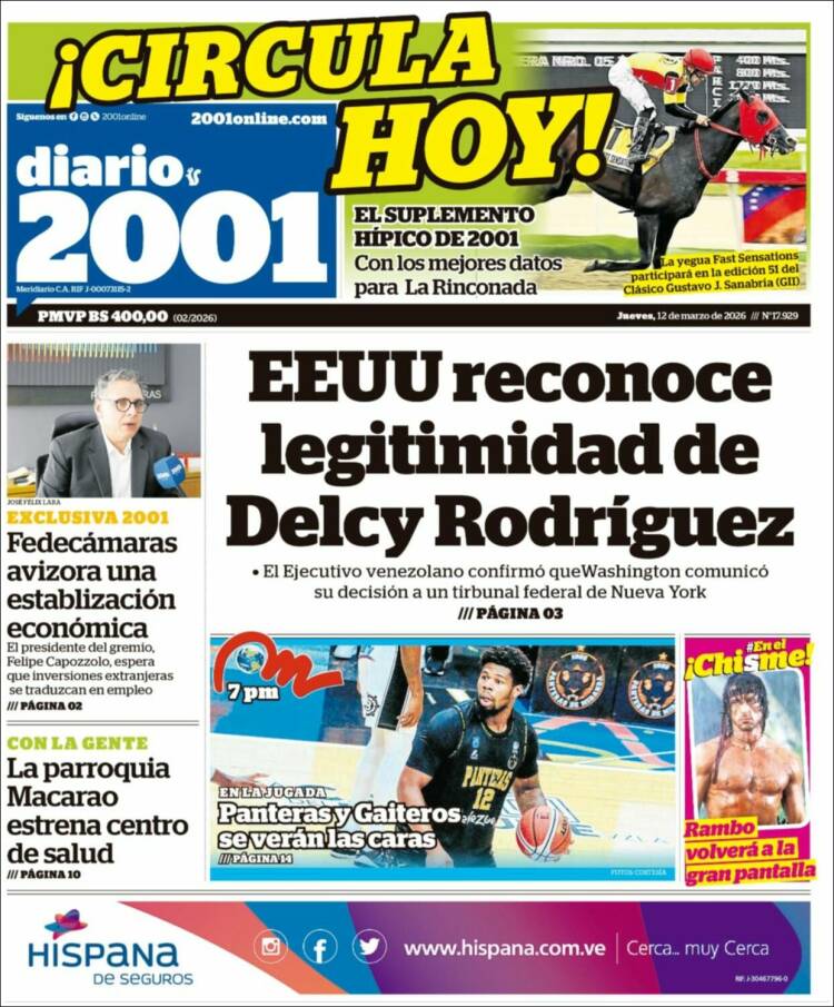 Portada de 2001 - Dosmiluno (Venezuela)