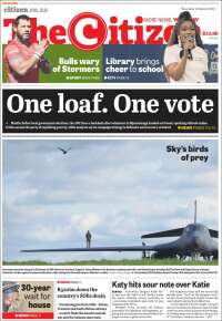 Portada de The Citizen (Sud&aacute;frica)