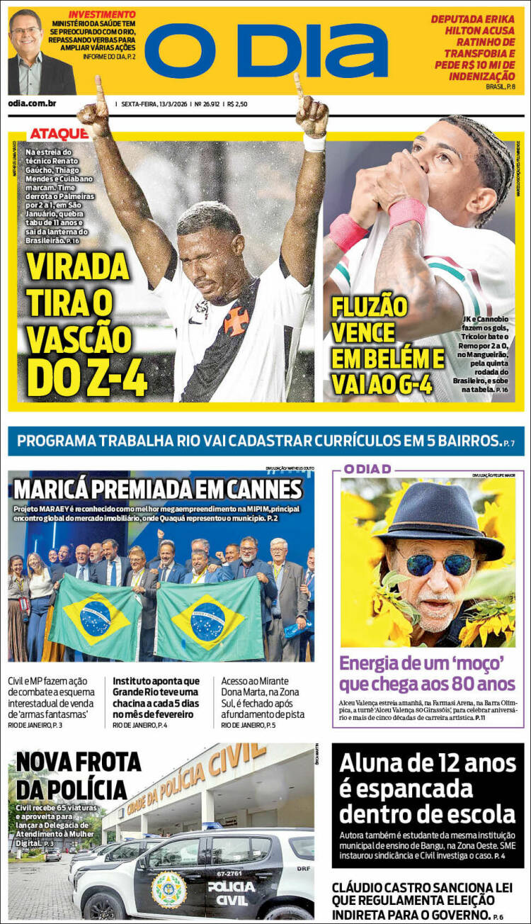 Portada de O Dia (Brasil)