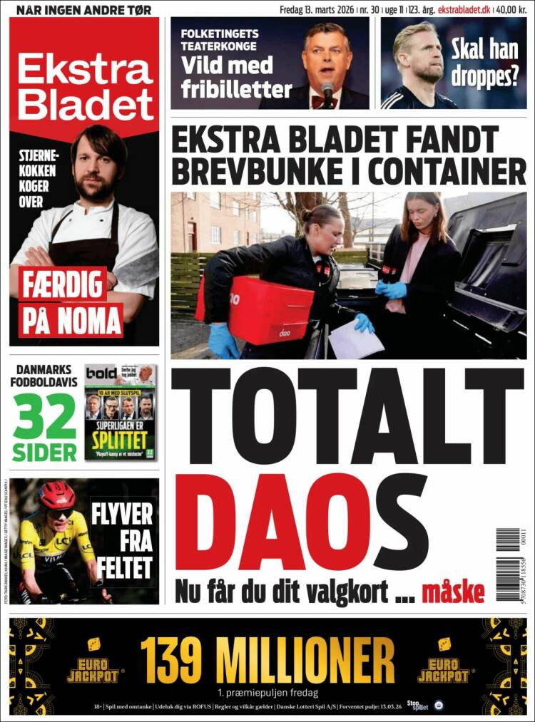 Portada de Ekstra Bladet (Denmark)