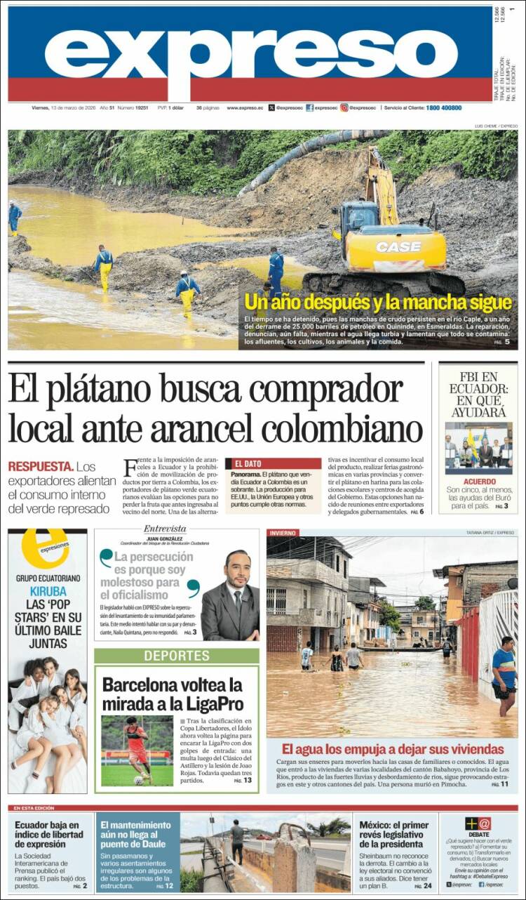 Portada de Expreso (&Eacute;quateur)