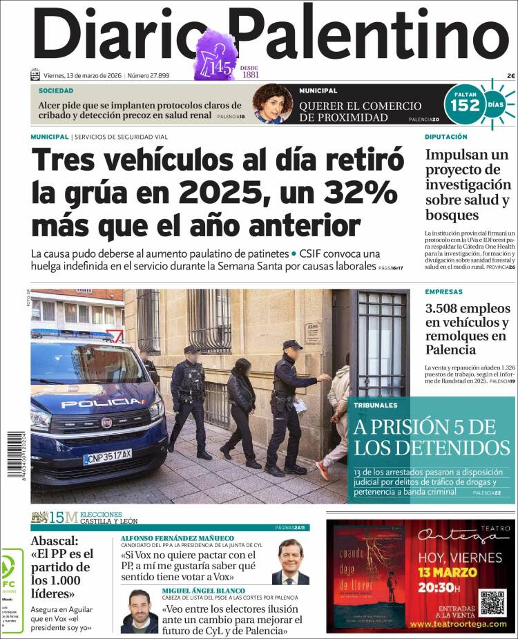 Portada de Diario Palentino (Espagne)