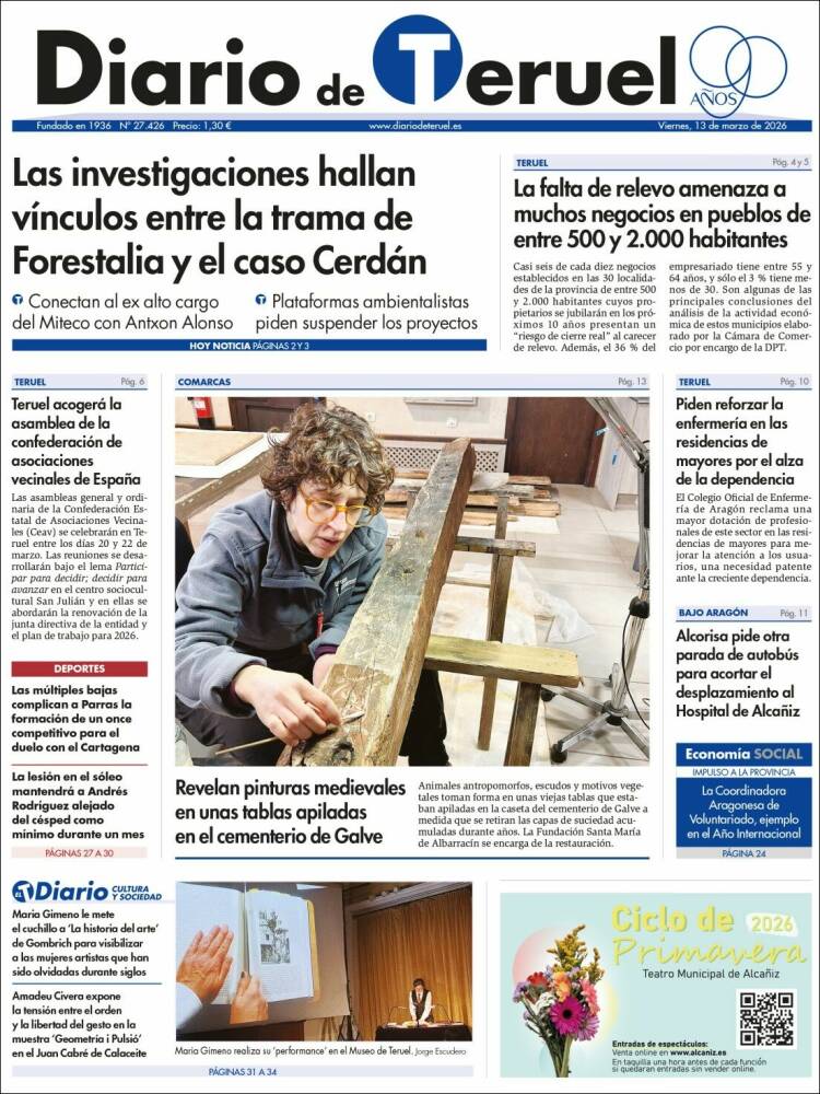 Portada de Diario de Teruel (Espagne)