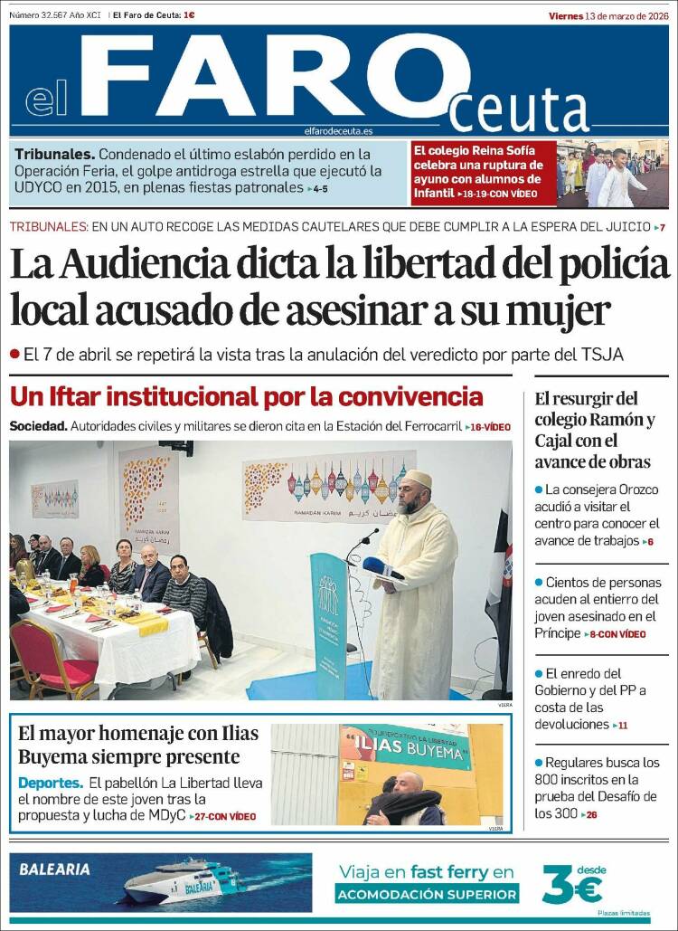 Portada de El Faro de Ceuta (Espagne)