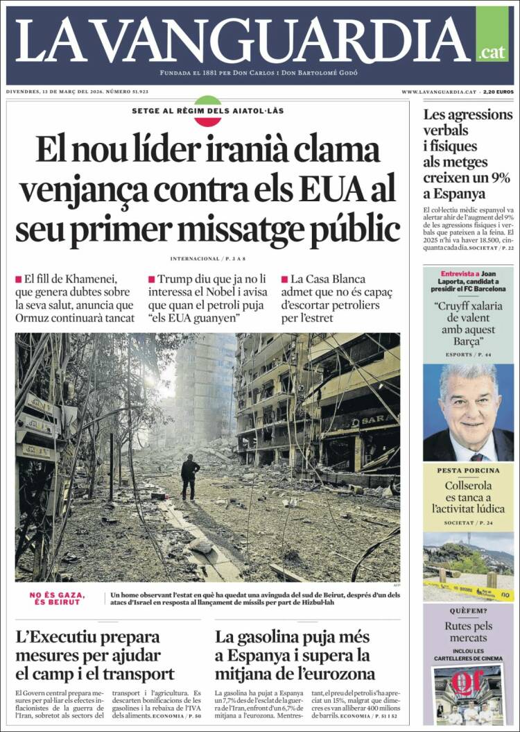 Portada de La Vanguardia (Spain)