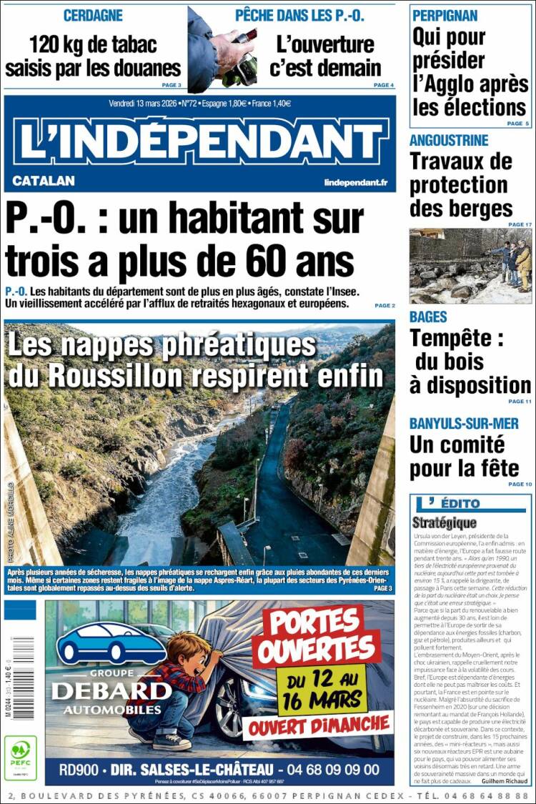 Portada de Le Indépendant (France)