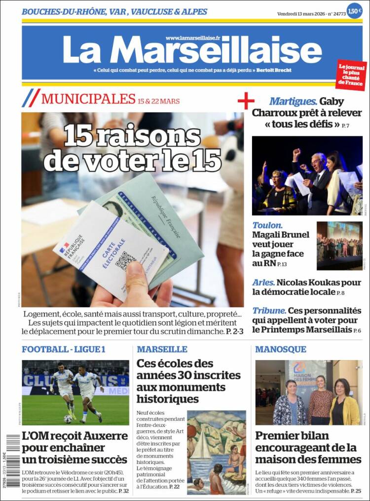 Portada de La Marseillaise (France)