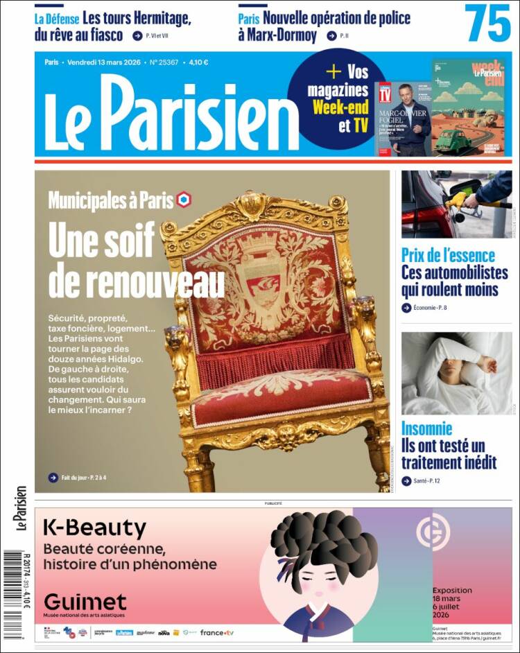 Portada de Le Parisien (France)