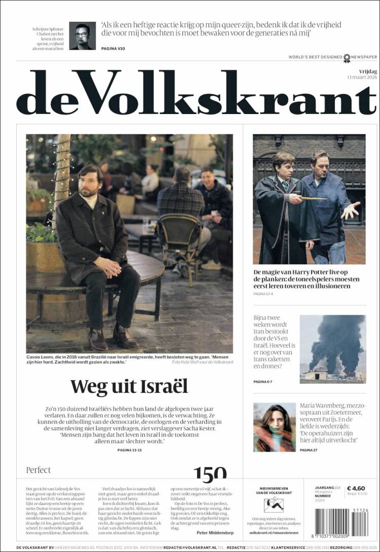Portada de De Volkskrant (Netherlands)