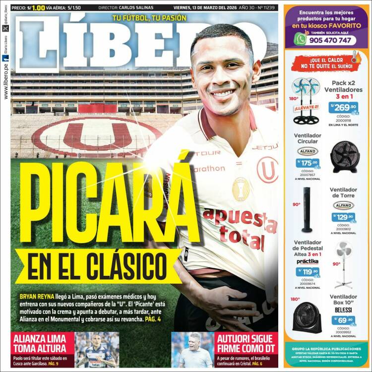Portada de Líbero (Peru)