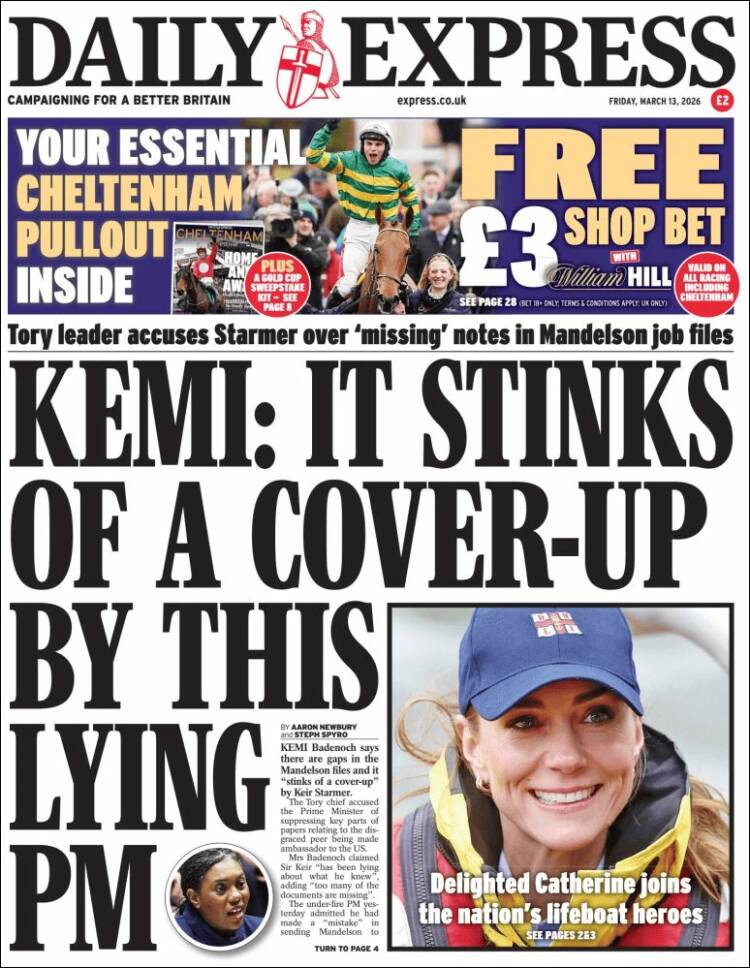 Portada de Daily Express (United Kingdom)