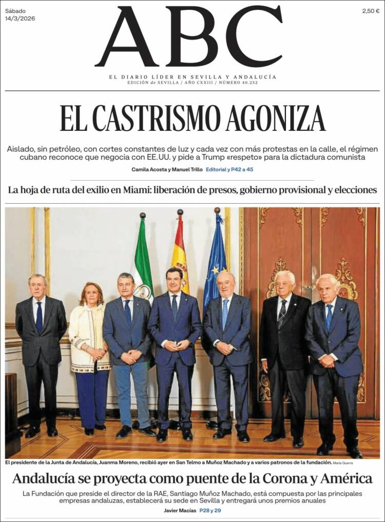 Portada de ABC - Sevilla (Espa&ntilde;a)