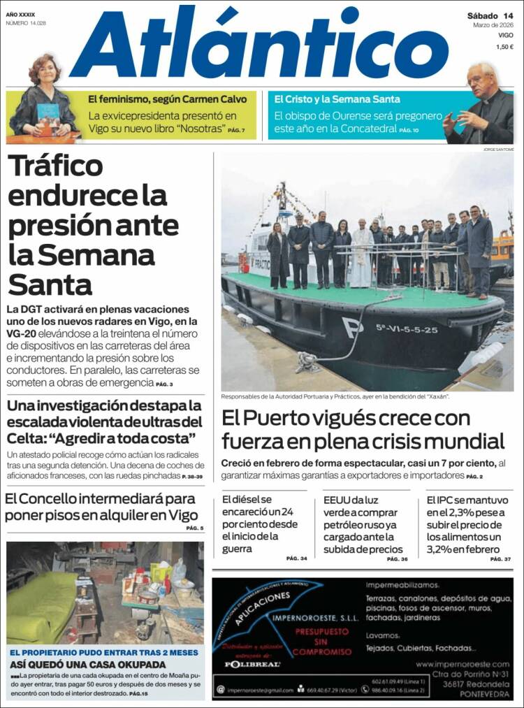 Portada de Atlántico Diario (Espa&ntilde;a)