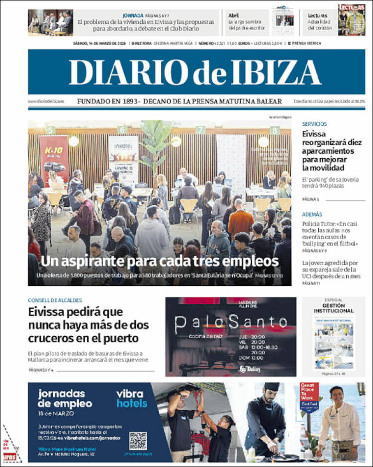 Portada de Diario de Ibiza (Espa&ntilde;a)