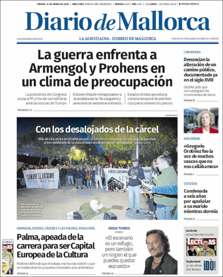 Portada de Diario de Mallorca (Espa&ntilde;a)