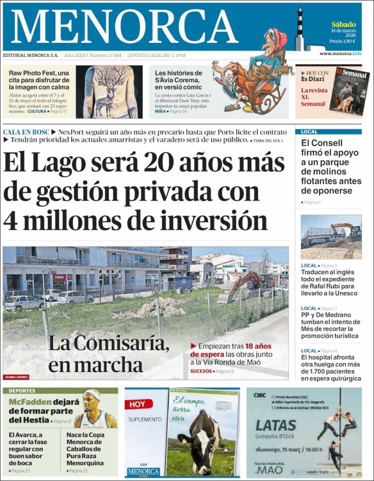 Portada de Menorca - Diario Insular (Espa&ntilde;a)