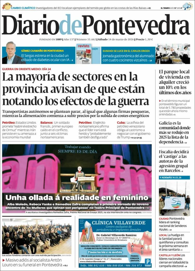 Portada de Diario de Pontevedra (Espa&ntilde;a)
