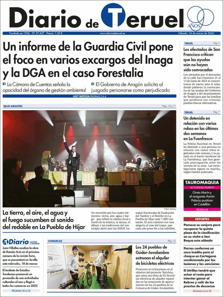 Portada de Diario de Teruel (Espa&ntilde;a)