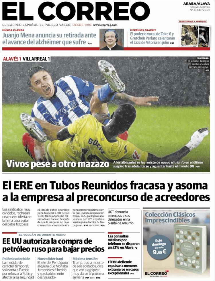 Portada de El Correo - Álava (Espa&ntilde;a)